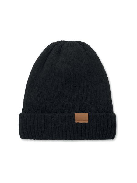Bonnet tricoté avec revers