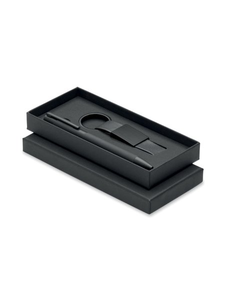 Set stylo à bille et porte-clés en