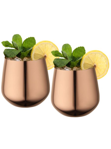 Lot de tasses en acier inoxydable Cascade 540 ml
